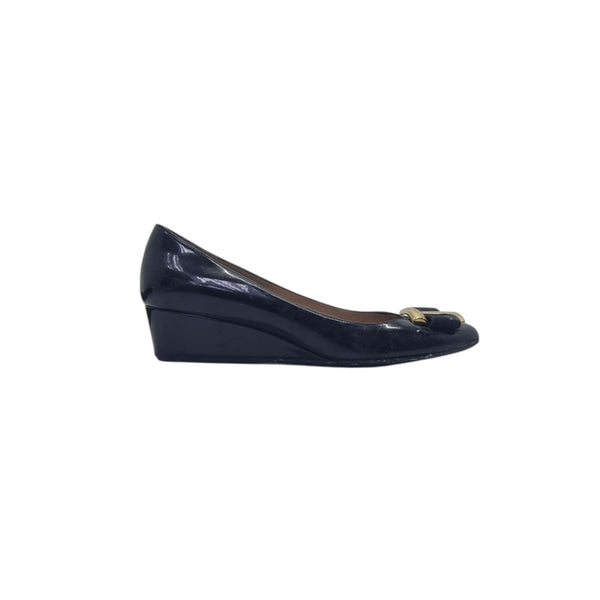 Salvatore Ferragamo Flo Vara Wedge Pump (Black)