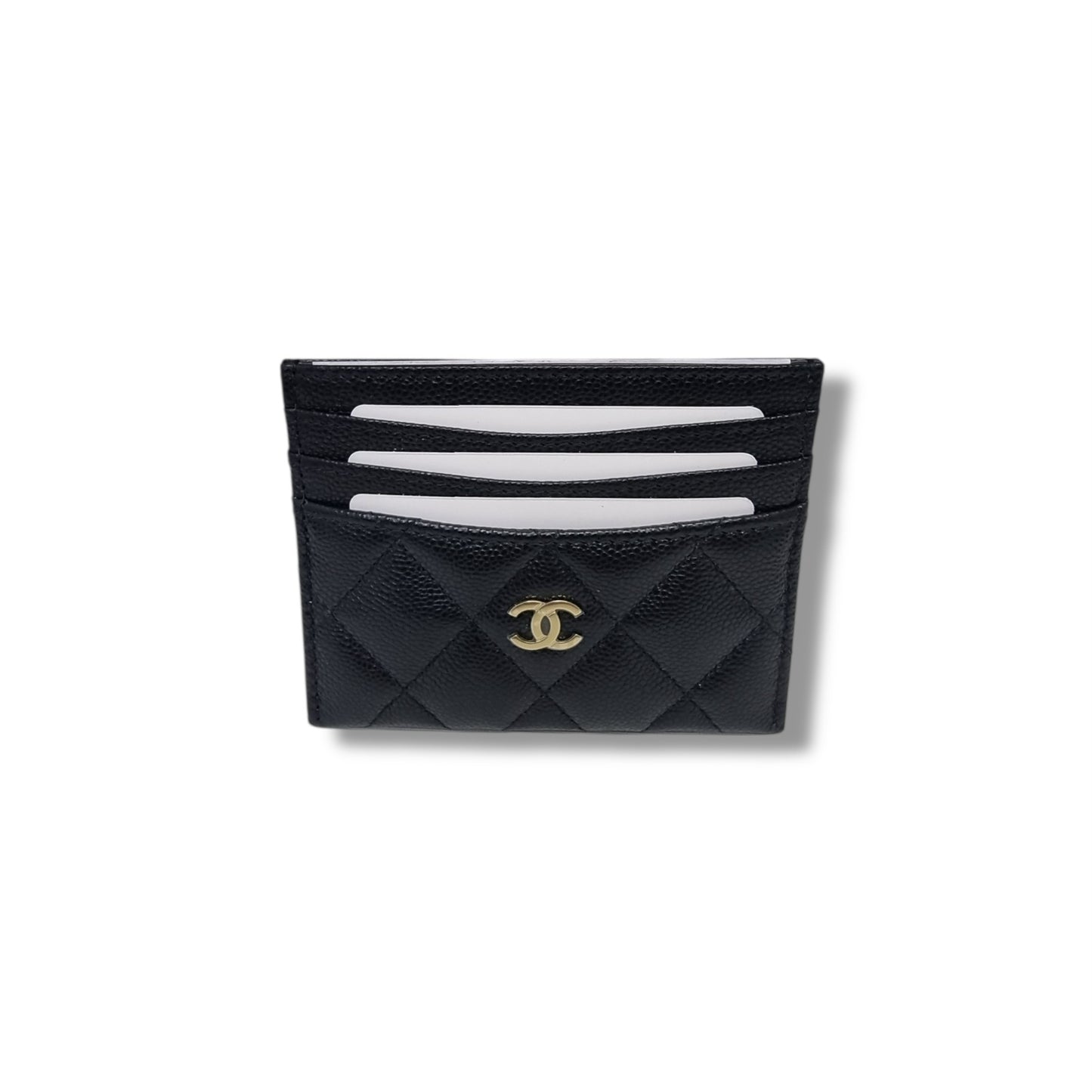 Chanel Classic Card Holder(7 slots) Grained Calfskin Ghw (Black)