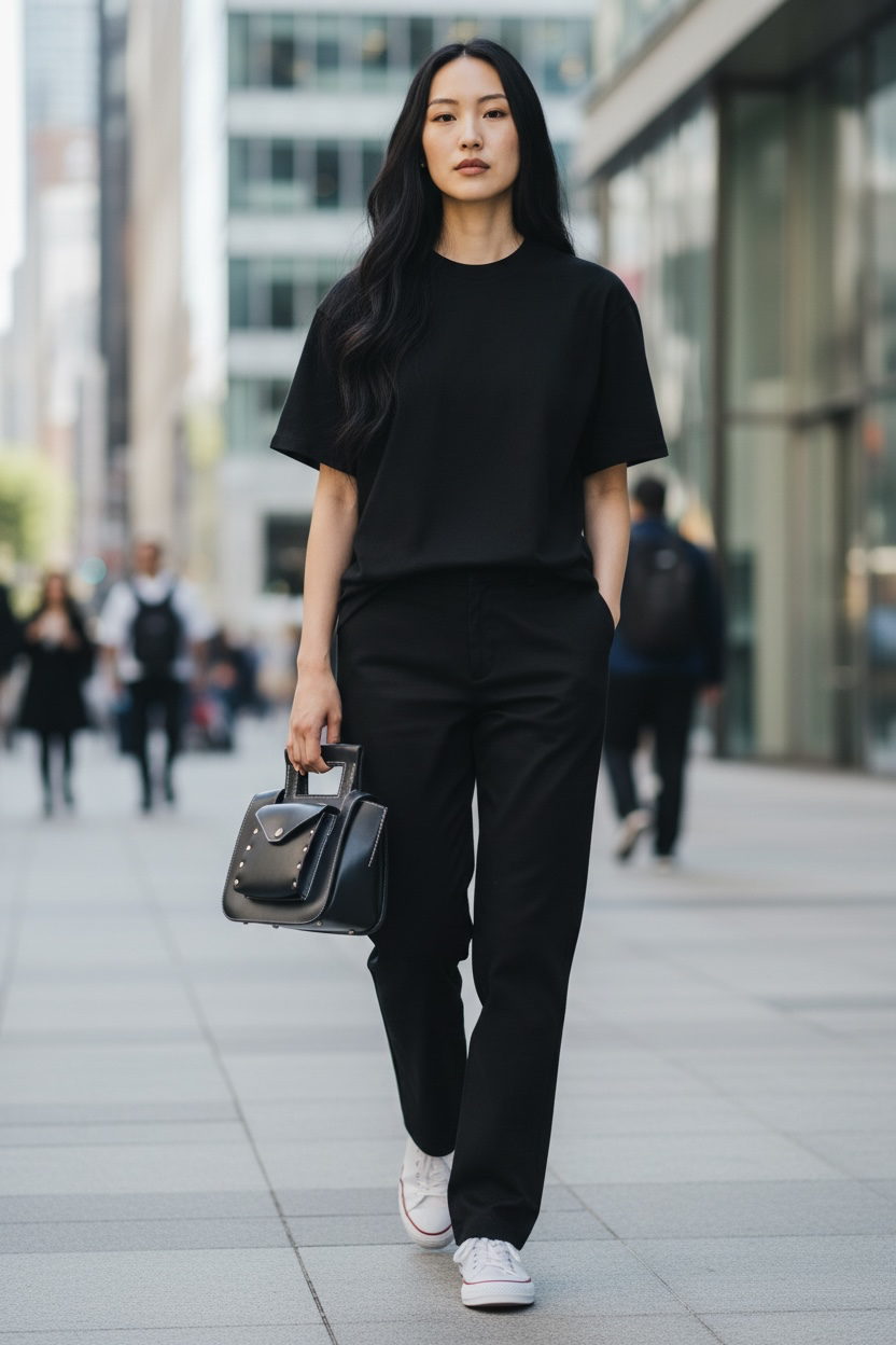 Celine Small Square Leather Bag Shw (Black)
