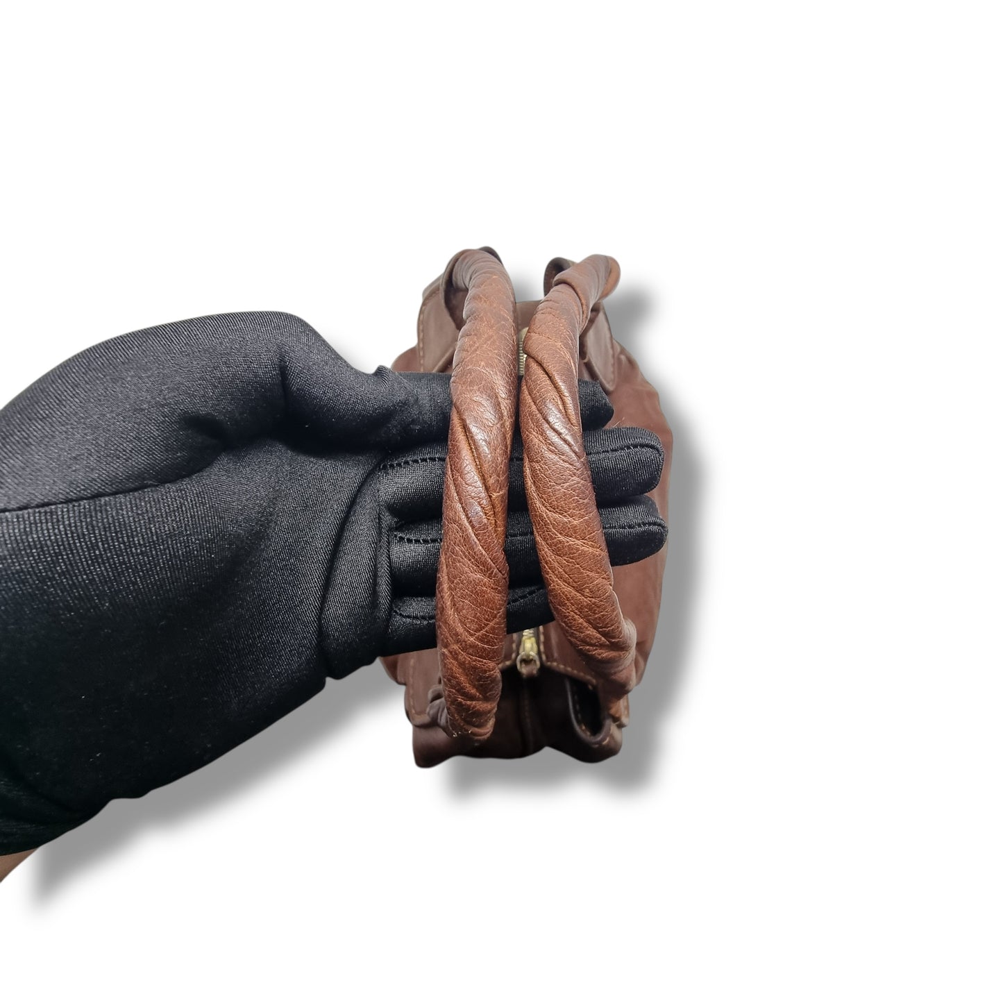 Miu Miu Leather Shoulder Bag Ghw (Dark Brown)