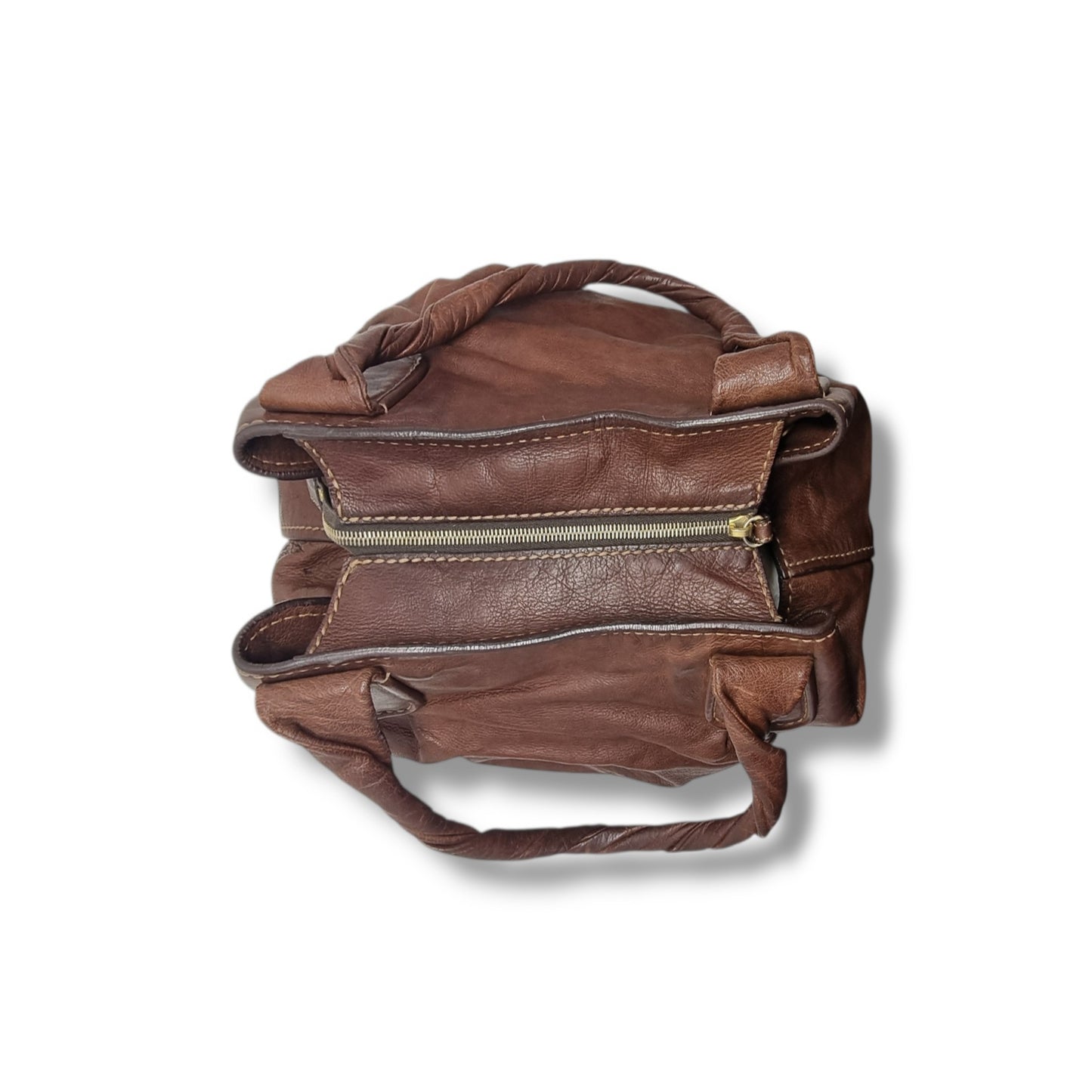 Miu Miu Leather Shoulder Bag Ghw (Dark Brown)