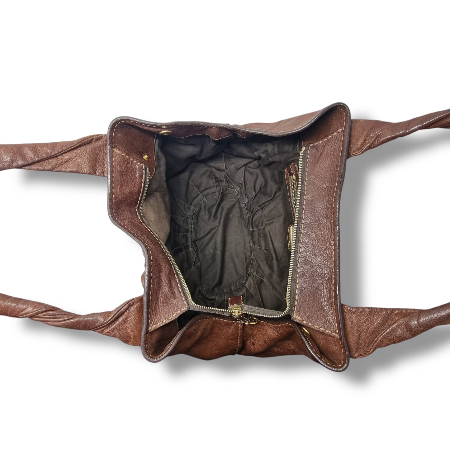 Miu Miu Leather Shoulder Bag Ghw (Dark Brown)