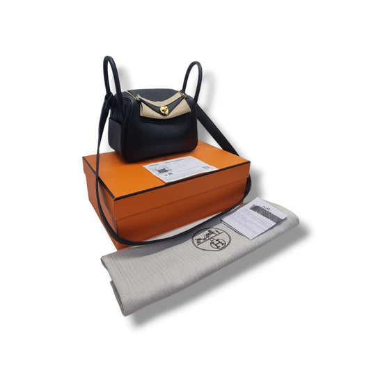Hermes Lindy Mini 11 Taurillon Clemence 89 Ghw (Black)