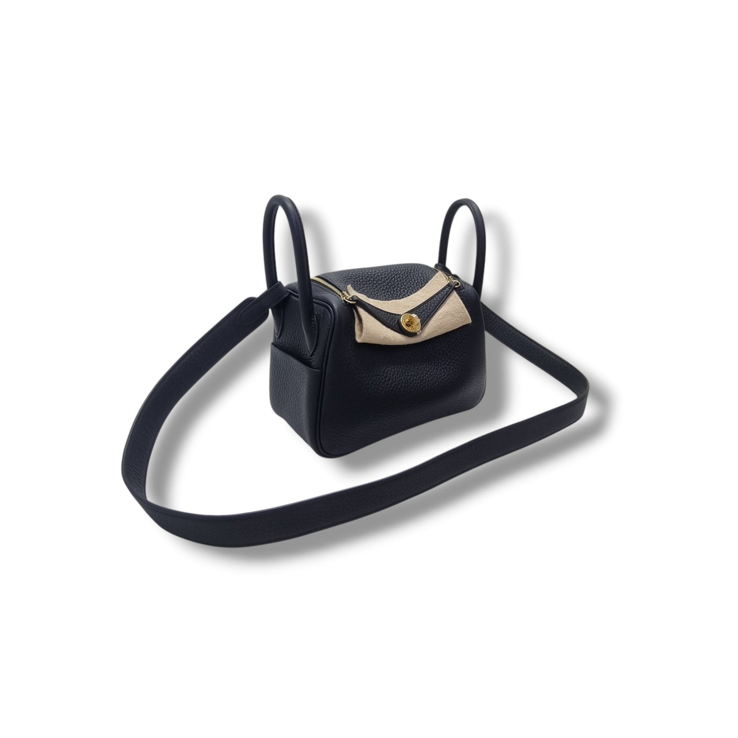 Hermes Lindy Mini 11 Taurillon Clemence 89 Ghw (Black)