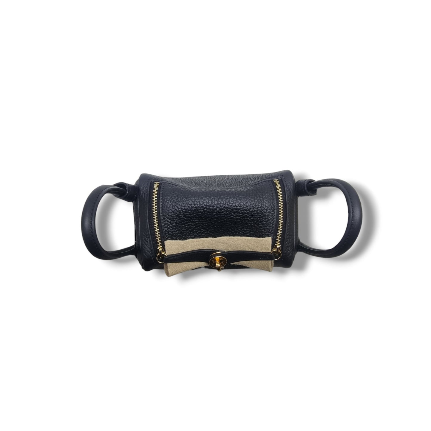Hermes Lindy Mini 11 Taurillon Clemence 89 Ghw (Black)