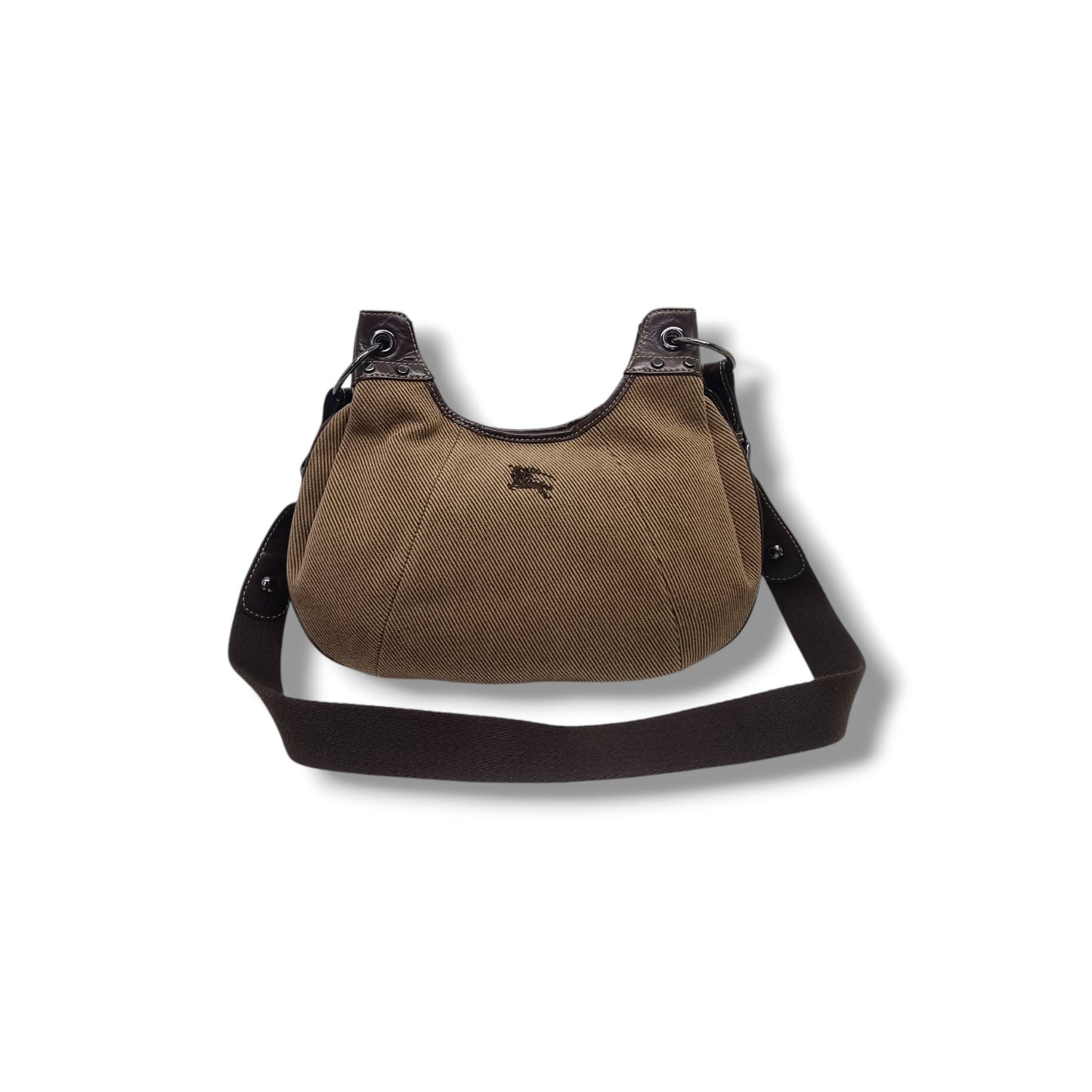 Blue Label Burberry Corduroy Hobo Bag (Brown)