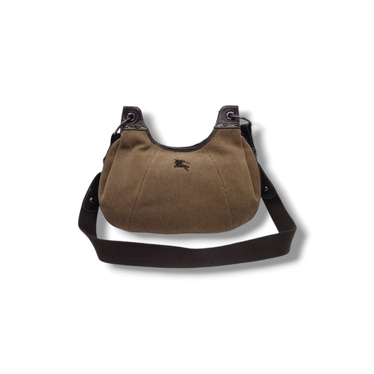 Blue Label Burberry Corduroy Hobo Bag (Brown)