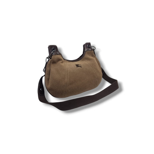 Blue Label Burberry Corduroy Hobo Bag (Brown)