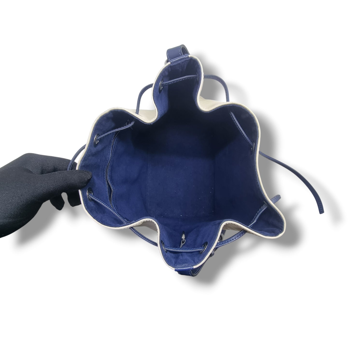 Louis Vuitton Noe PM Epi Shw (White / Navy Blue)