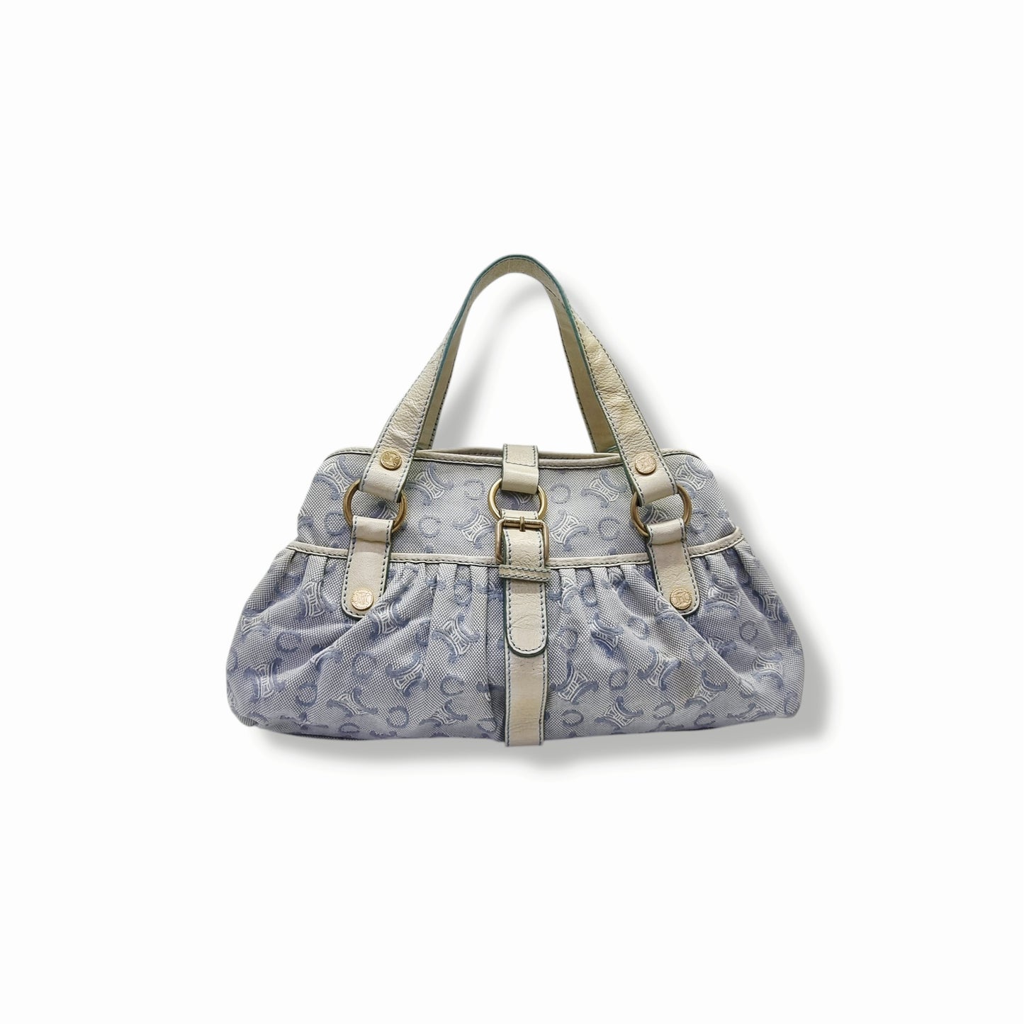 Celine Macadam Canvas Top Handle (Light Blue)