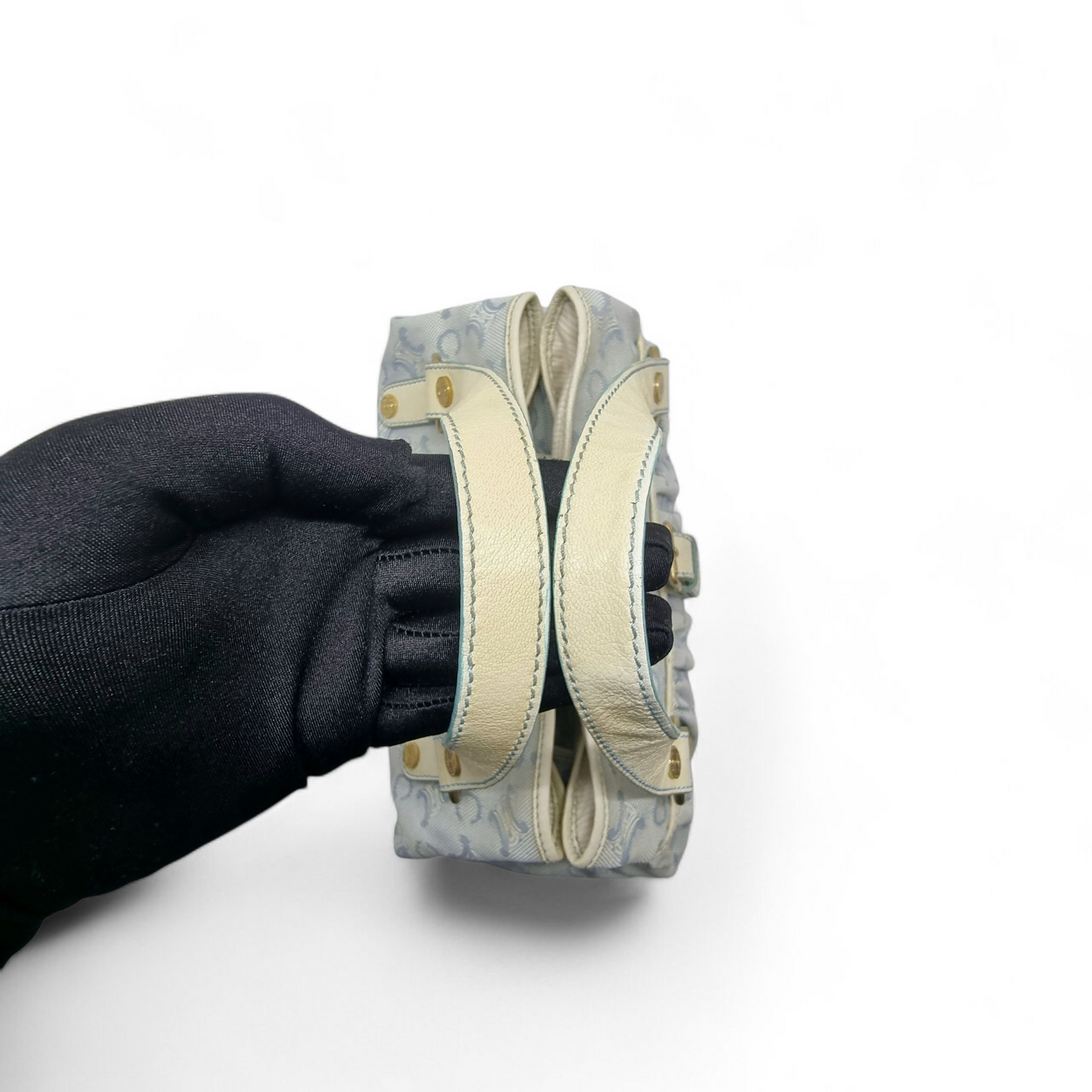 Celine Macadam Canvas Top Handle (Light Blue)