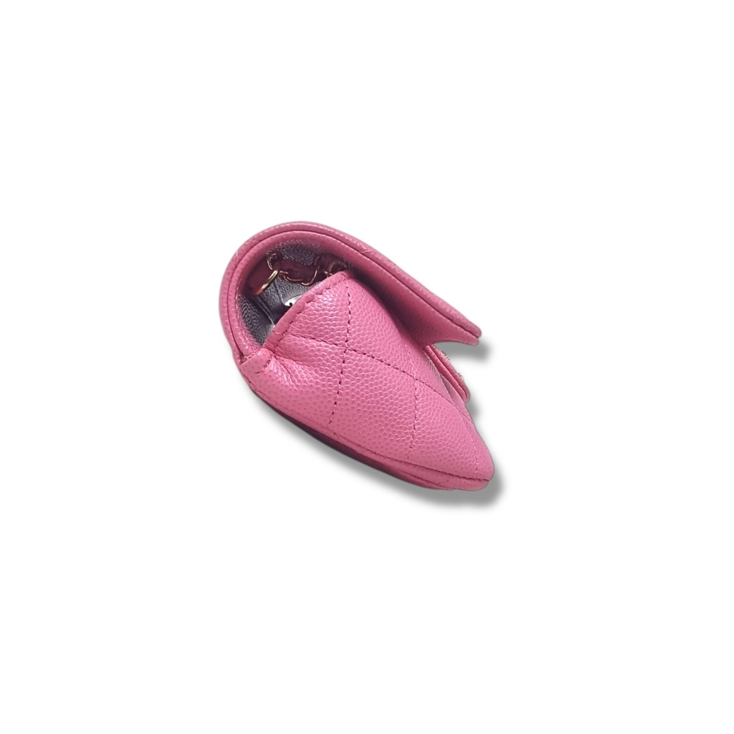 Chanel Glasses Case With Classic Chain Caviar Ghw (Pink)