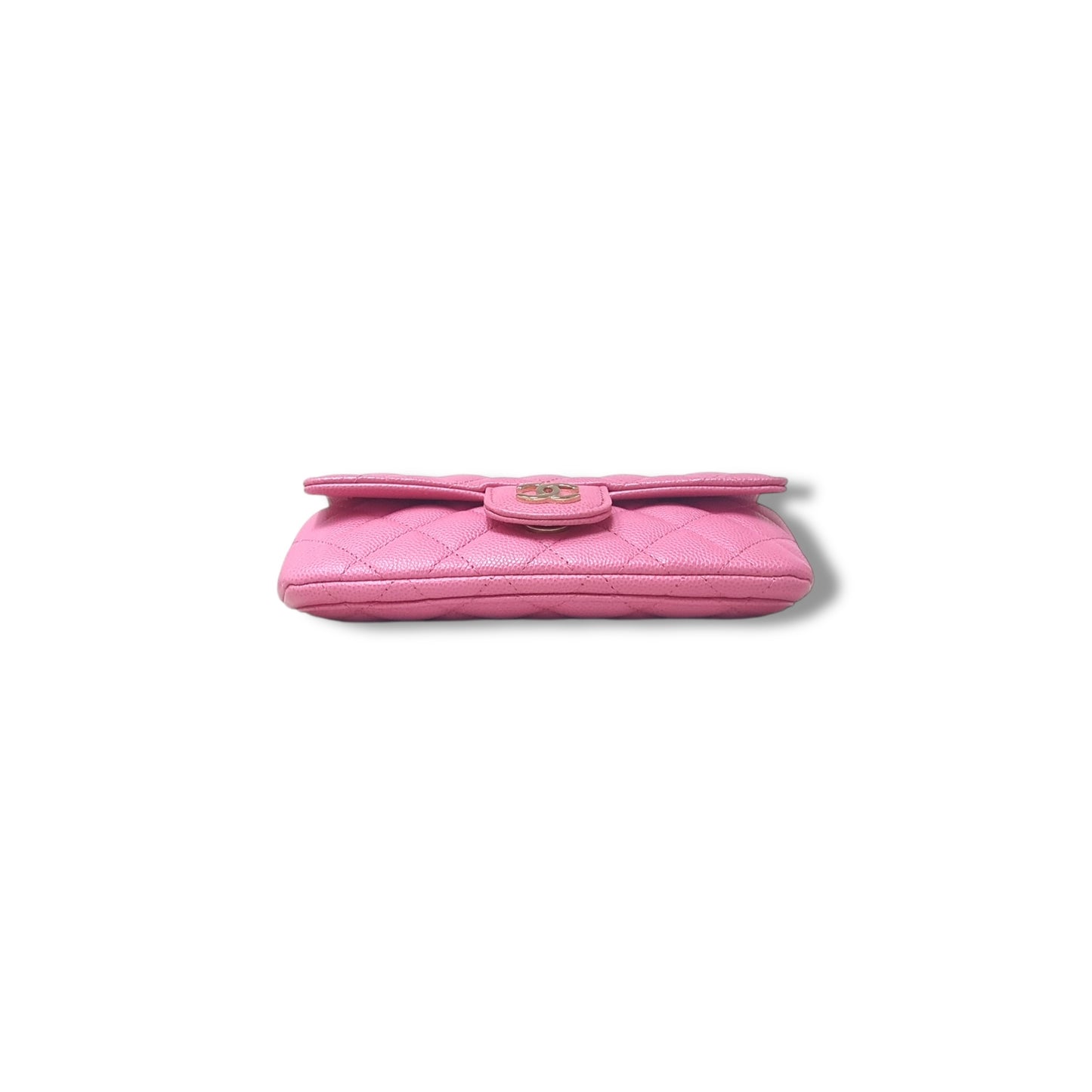 Chanel Glasses Case With Classic Chain Caviar Ghw (Pink)