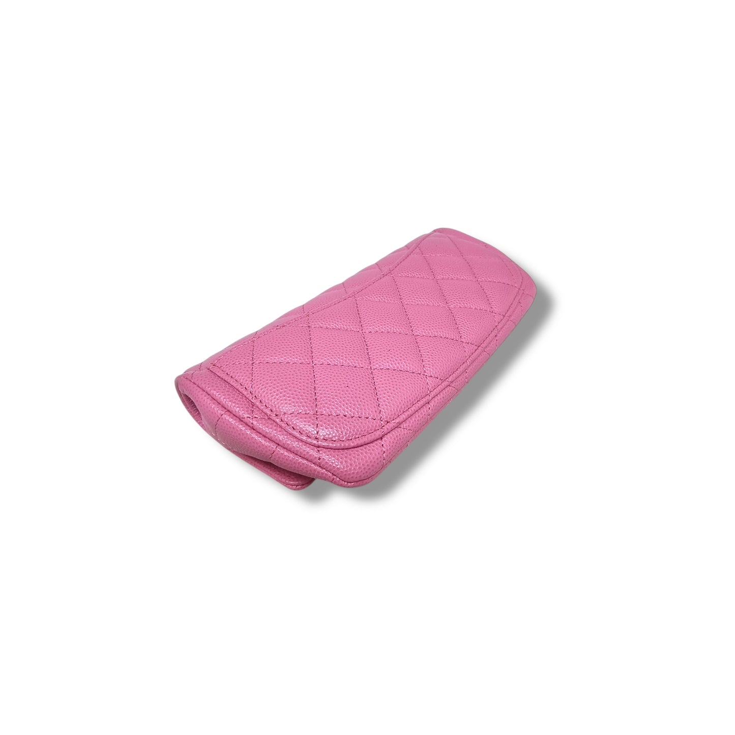 Chanel Glasses Case With Classic Chain Caviar Ghw (Pink)