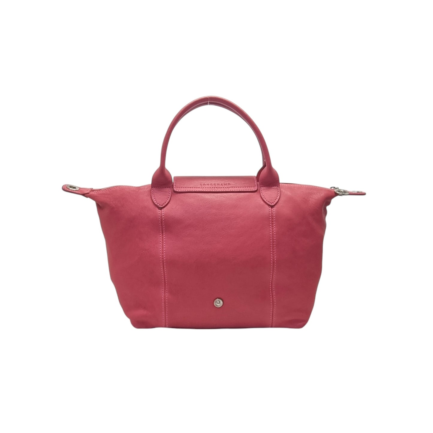 Longchamp Le Pliage Cuir Small Tote Bag Ghw (Dark Pink)