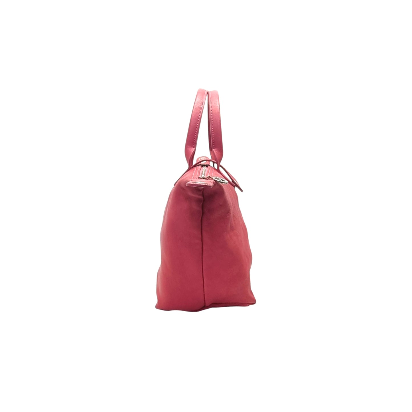Longchamp Le Pliage Cuir Small Tote Bag Ghw (Dark Pink)
