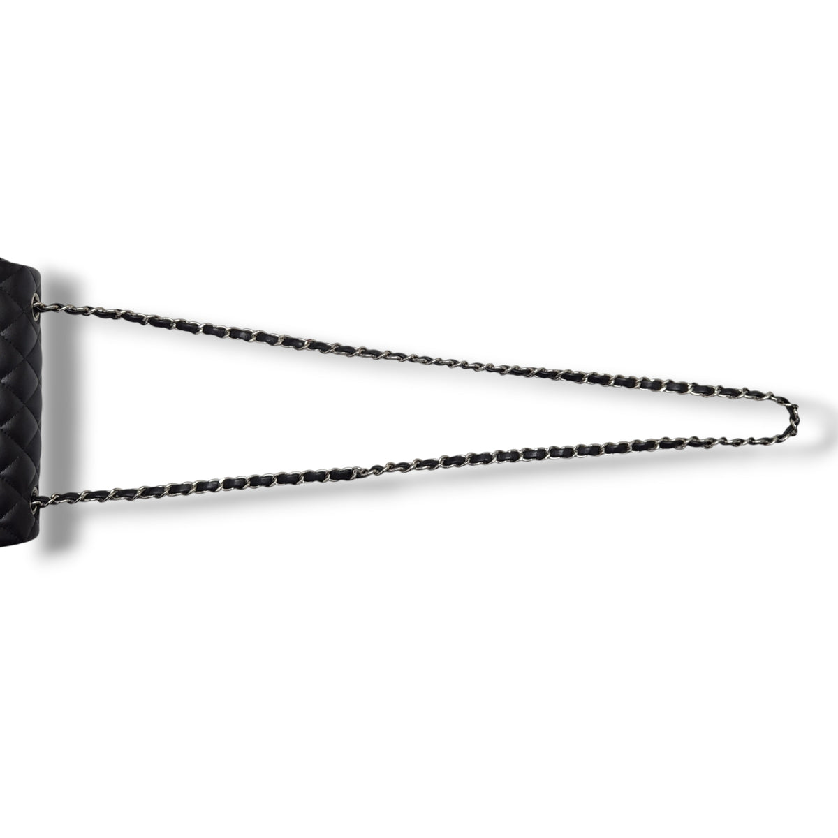 Chanel Mini Rectangular Flap Lambskin Shw (Black)