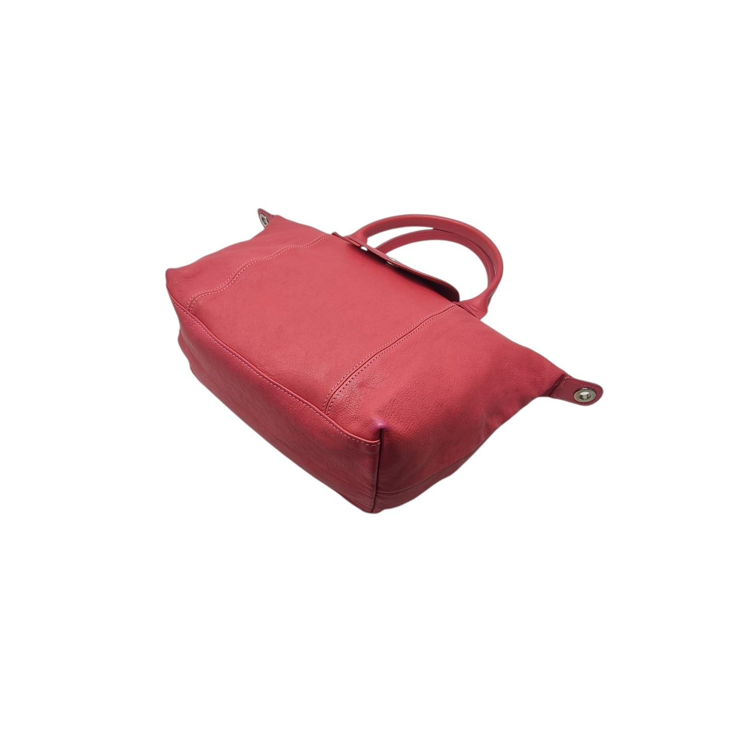 Longchamp Le Pliage Cuir Small Tote Bag Ghw (Dark Pink)