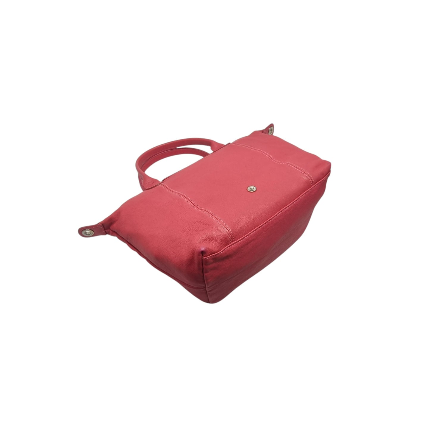 Longchamp Le Pliage Cuir Small Tote Bag Ghw (Dark Pink)