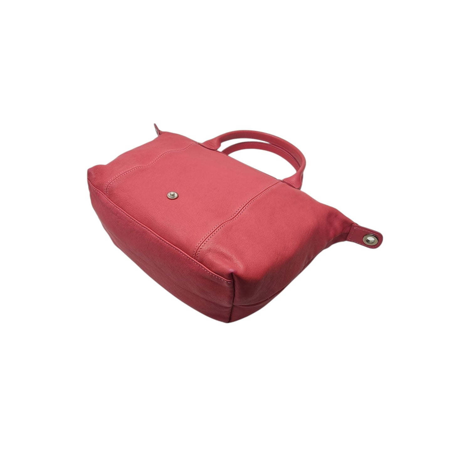 Longchamp Le Pliage Cuir Small Tote Bag Ghw (Dark Pink)