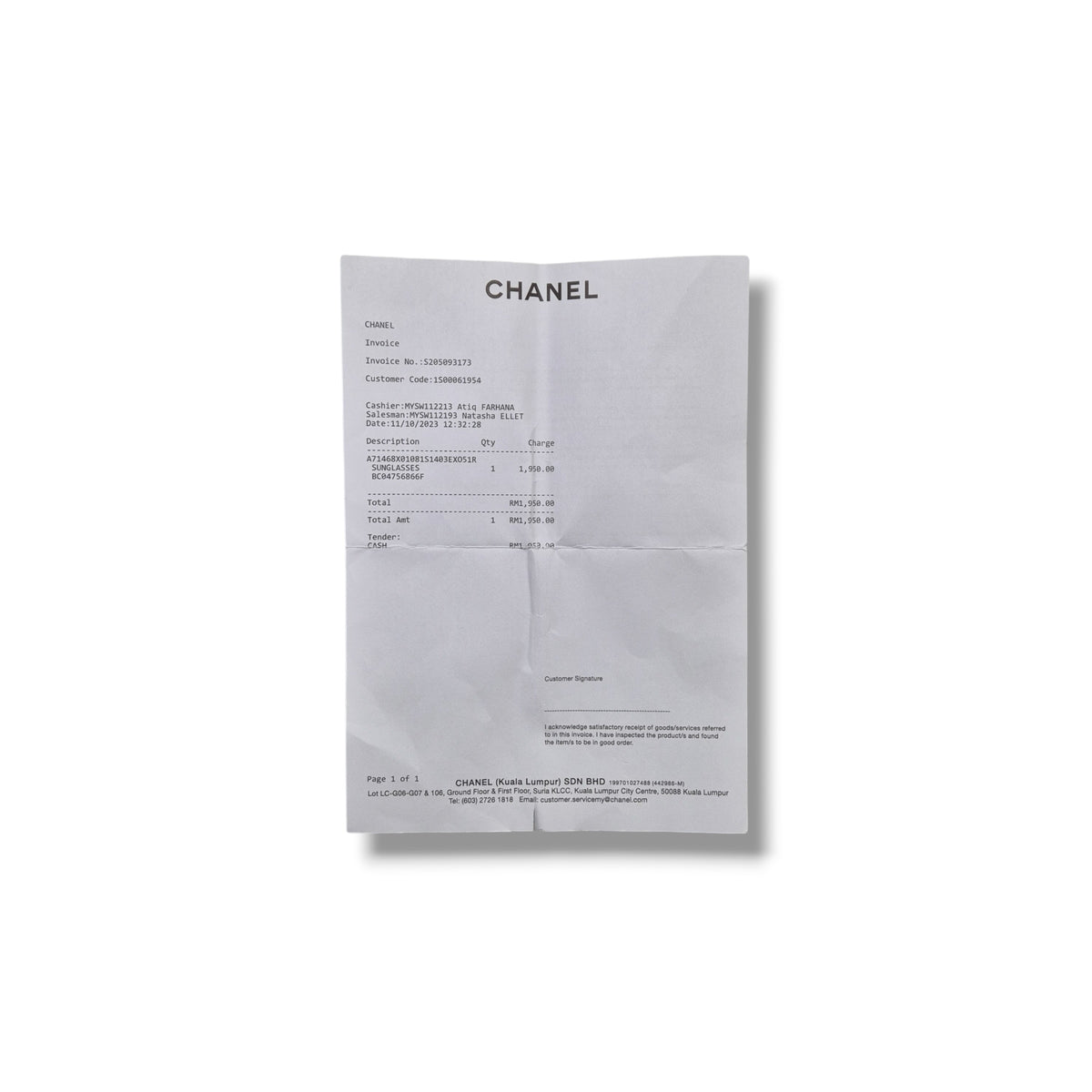 Chanel Square Acetate CC Sunglasses (Black)