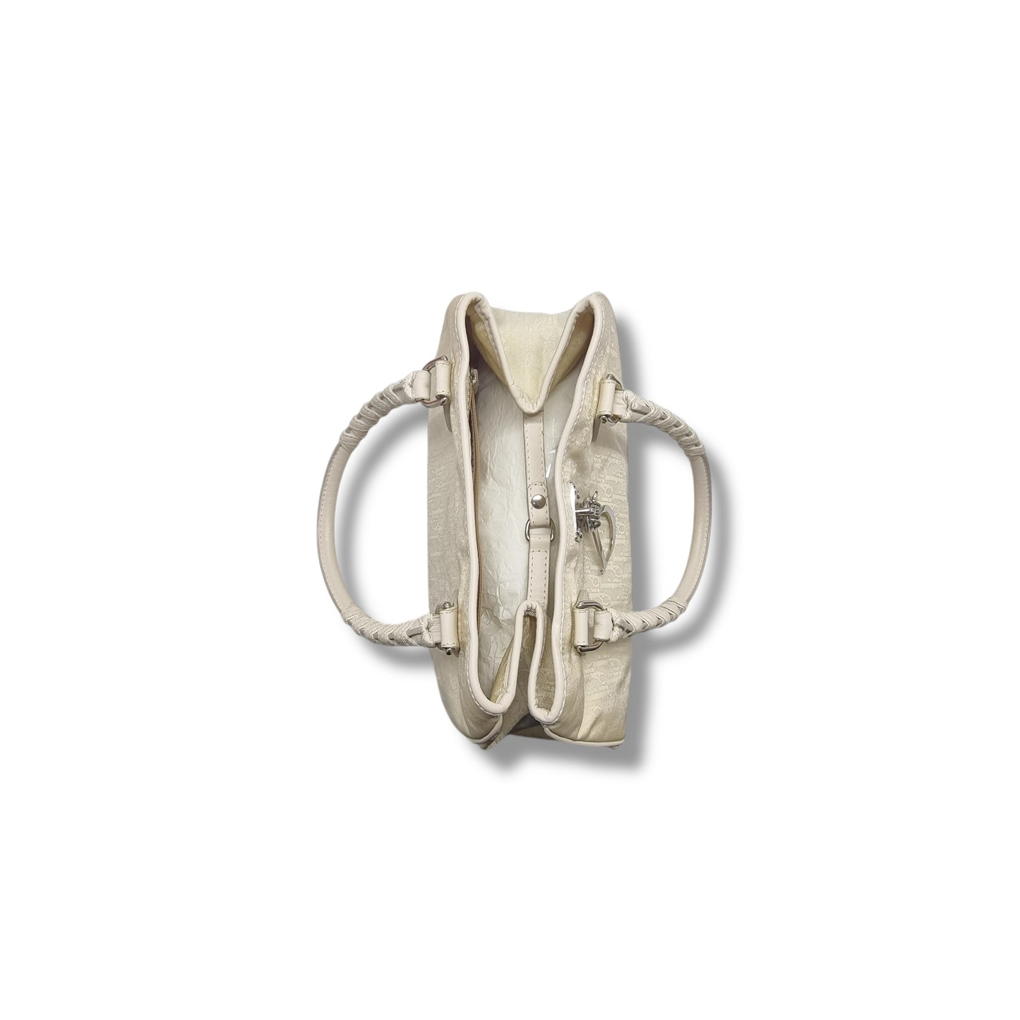 Christian Dior Diorissimo Trotter Nylon Shoulder Bag Shw (Cream)