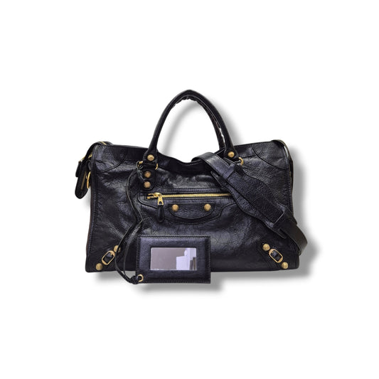 Balenciaga Classic City Leather Ghw (Black)