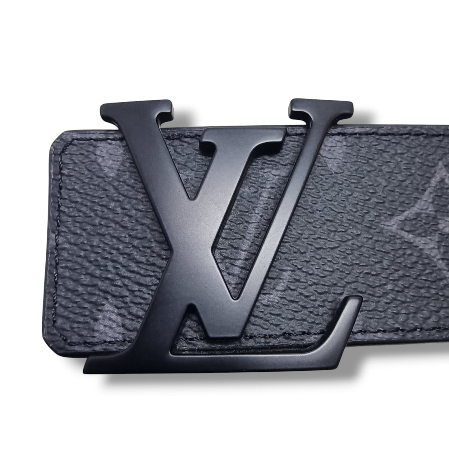 Louis Vuitton Belt Initiales Reversible Monogram Eclipse Matte Black Hw