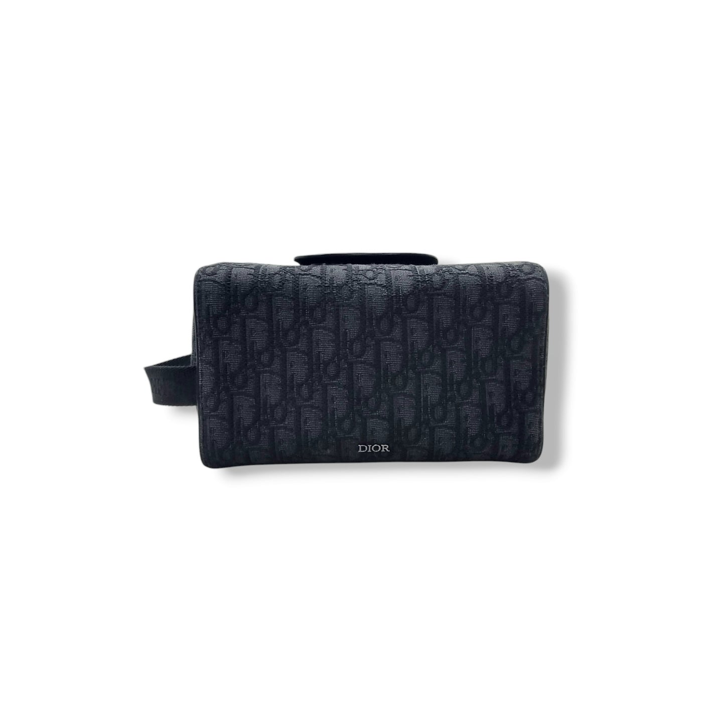 Christian Dior Lingot Toiletry Pouch Oblique Jacquard Shw (Black)