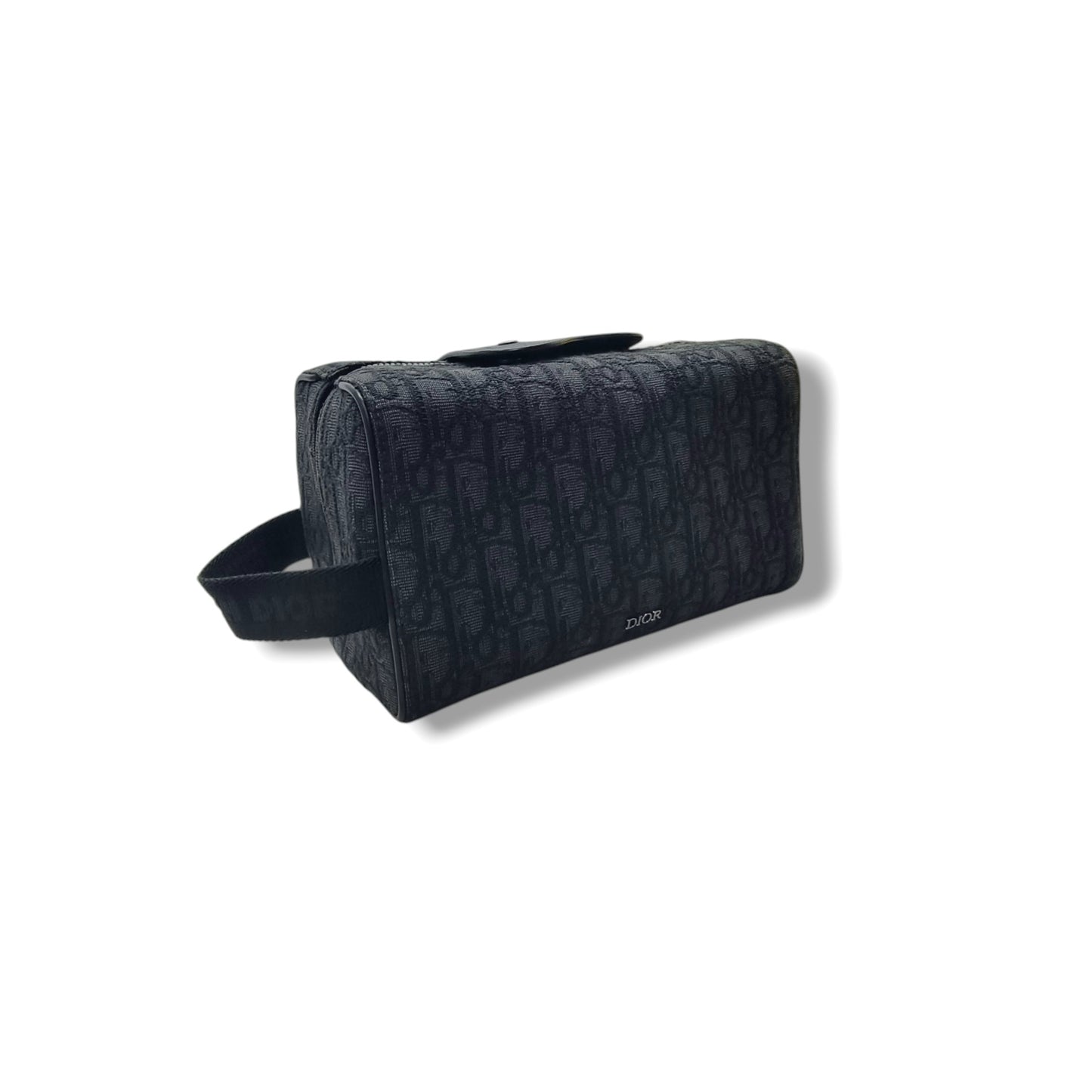 Christian Dior Lingot Toiletry Pouch Oblique Jacquard Shw (Black)