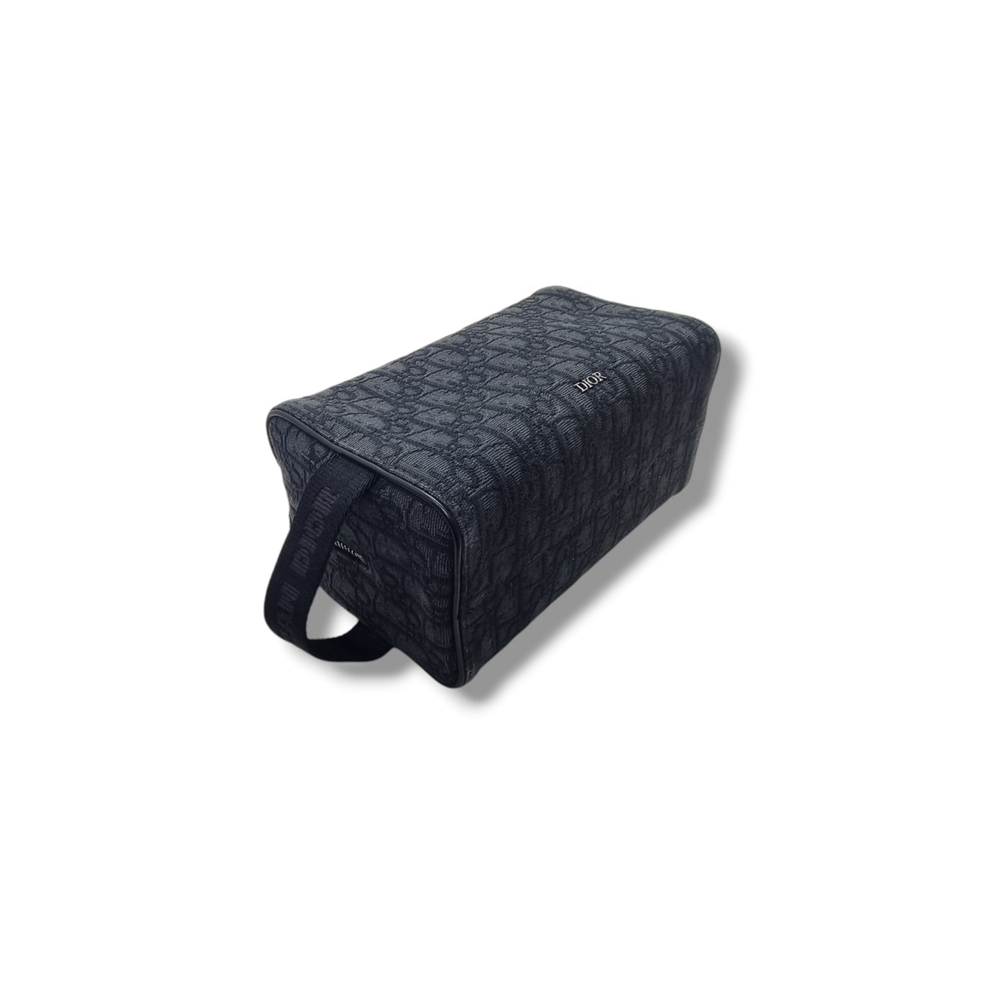 Christian Dior Lingot Toiletry Pouch Oblique Jacquard Shw (Black)