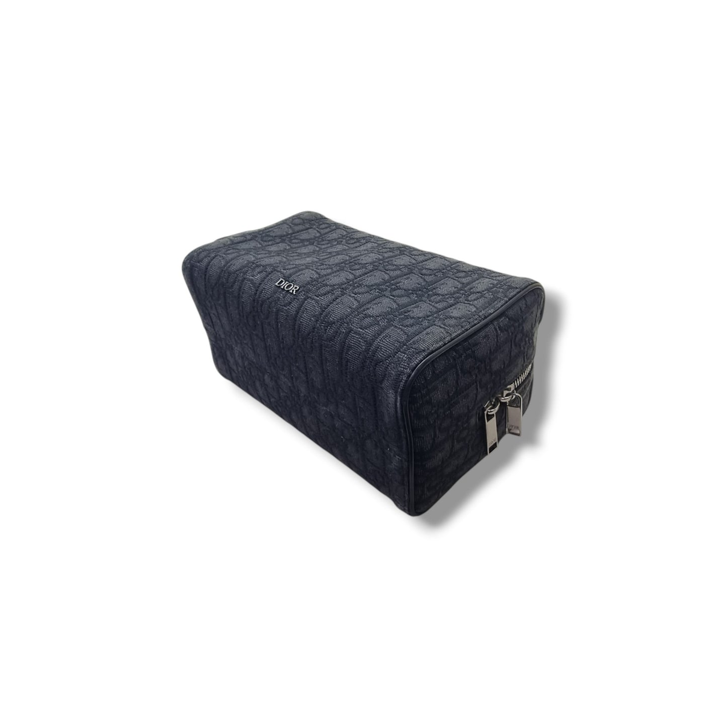 Christian Dior Lingot Toiletry Pouch Oblique Jacquard Shw (Black)