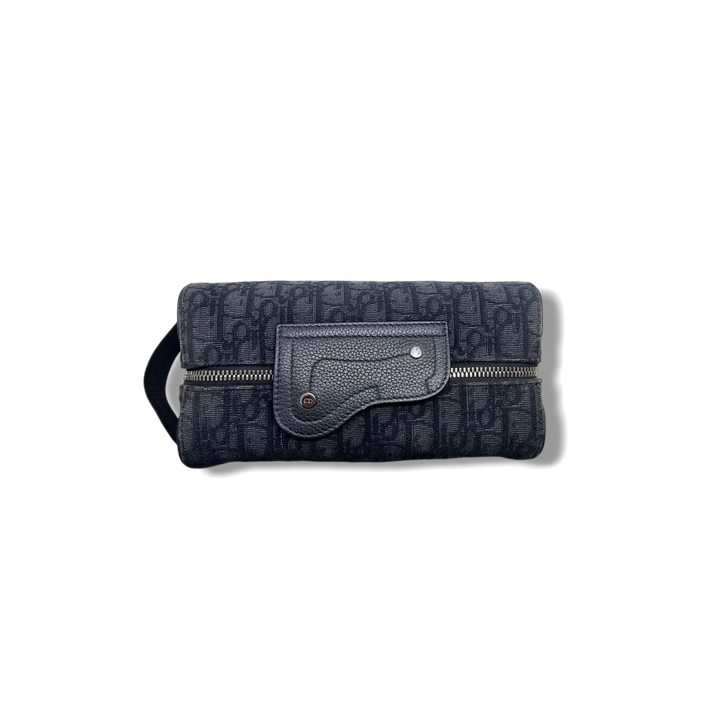 Christian Dior Lingot Toiletry Pouch Oblique Jacquard Shw (Black)