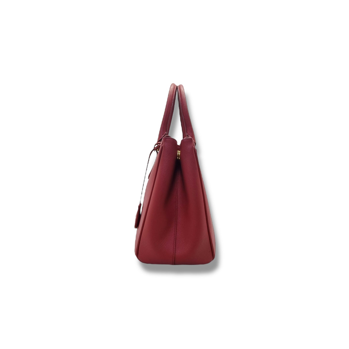 Prada BN1801 Galleria Saffiano Lux Small Double Zip Tote Bag Ghw (Fuoco/Red)