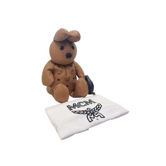 MCM Signature Visetos Canvas Zoo Rabbit Doll Crossbody (Cognac)