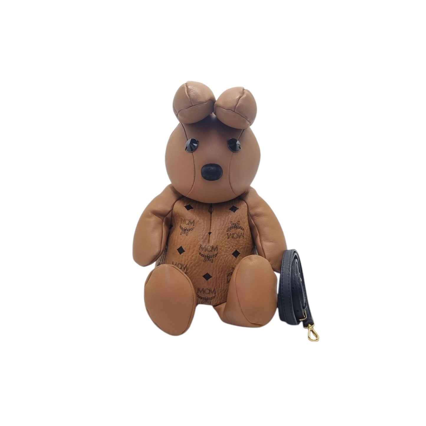 MCM Signature Visetos Canvas Zoo Rabbit Doll Crossbody (Cognac)