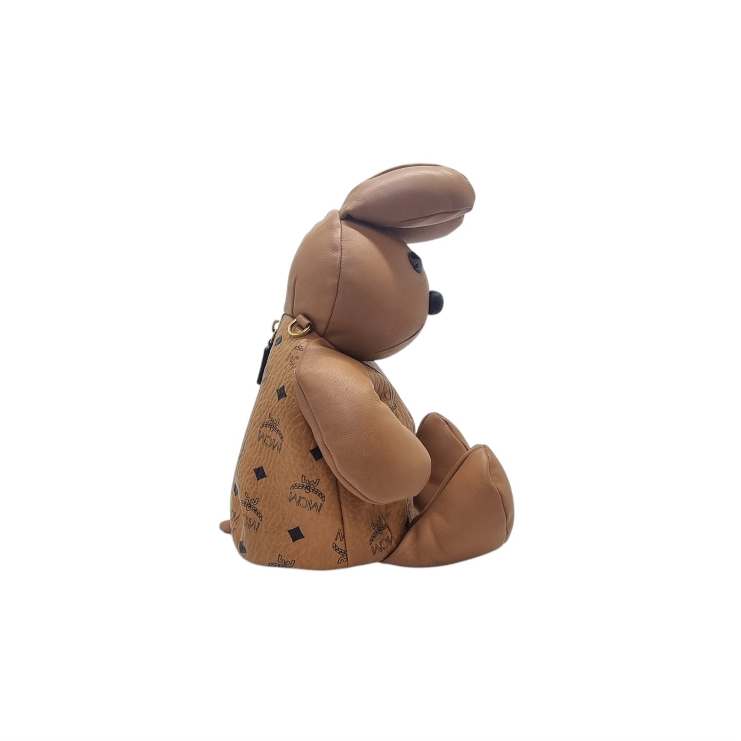 MCM Signature Visetos Canvas Zoo Rabbit Doll Crossbody (Cognac)