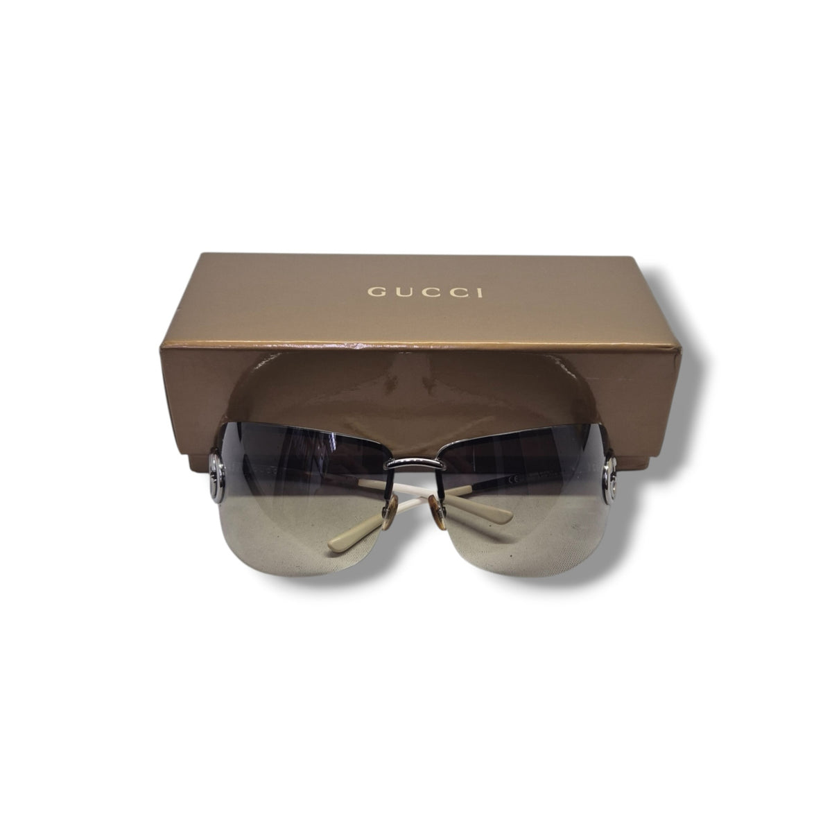Gucci GG Interlocking Sunglasses Shw (Grey/White)