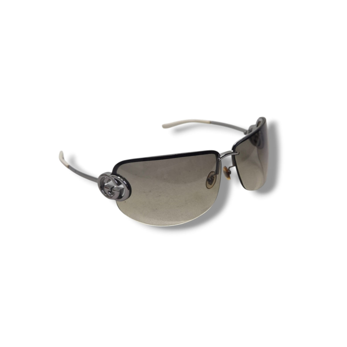 Gucci GG Interlocking Sunglasses Shw (Grey/White)