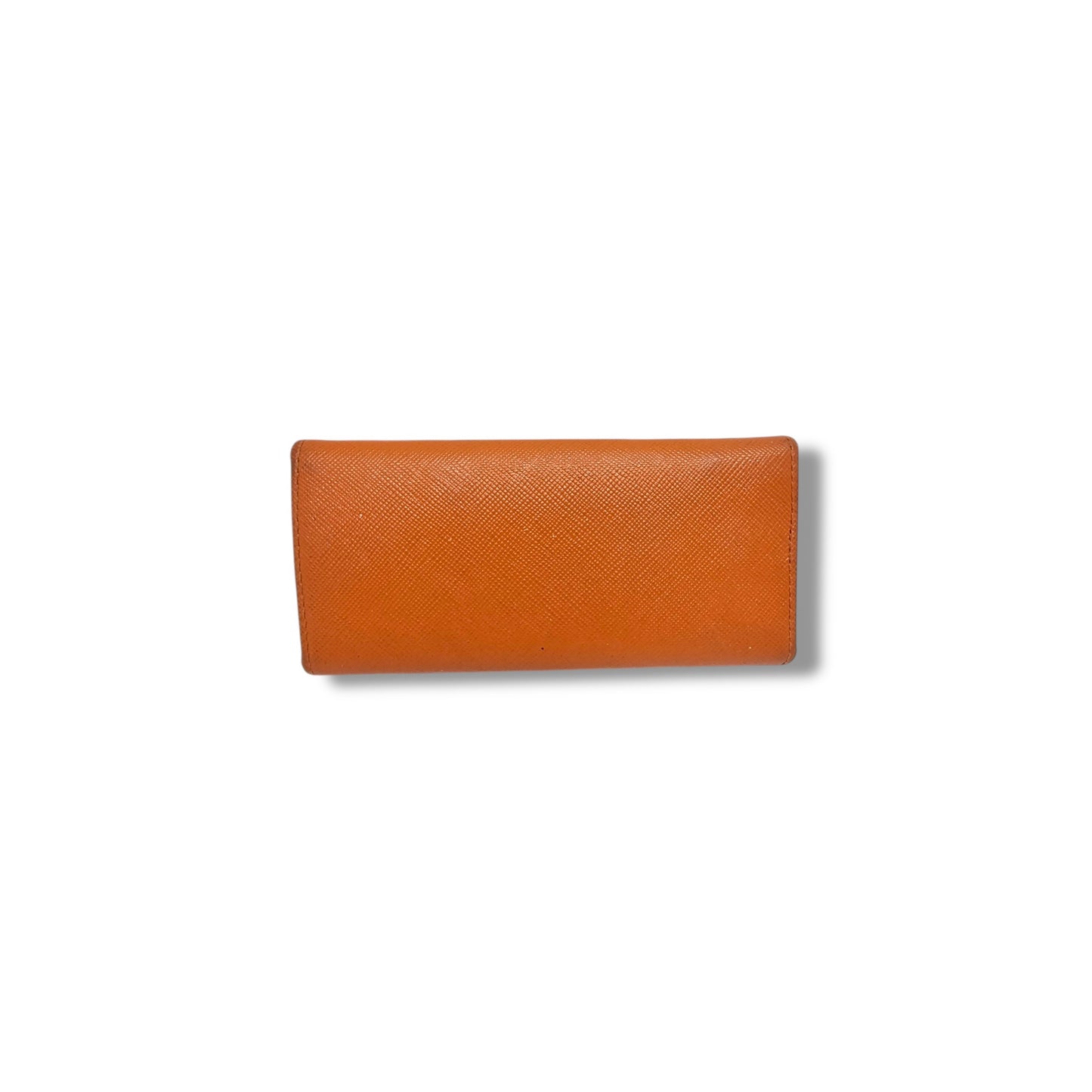 Prada 1M0223 Saffiano Leather Key Holders Ghw (Orange)