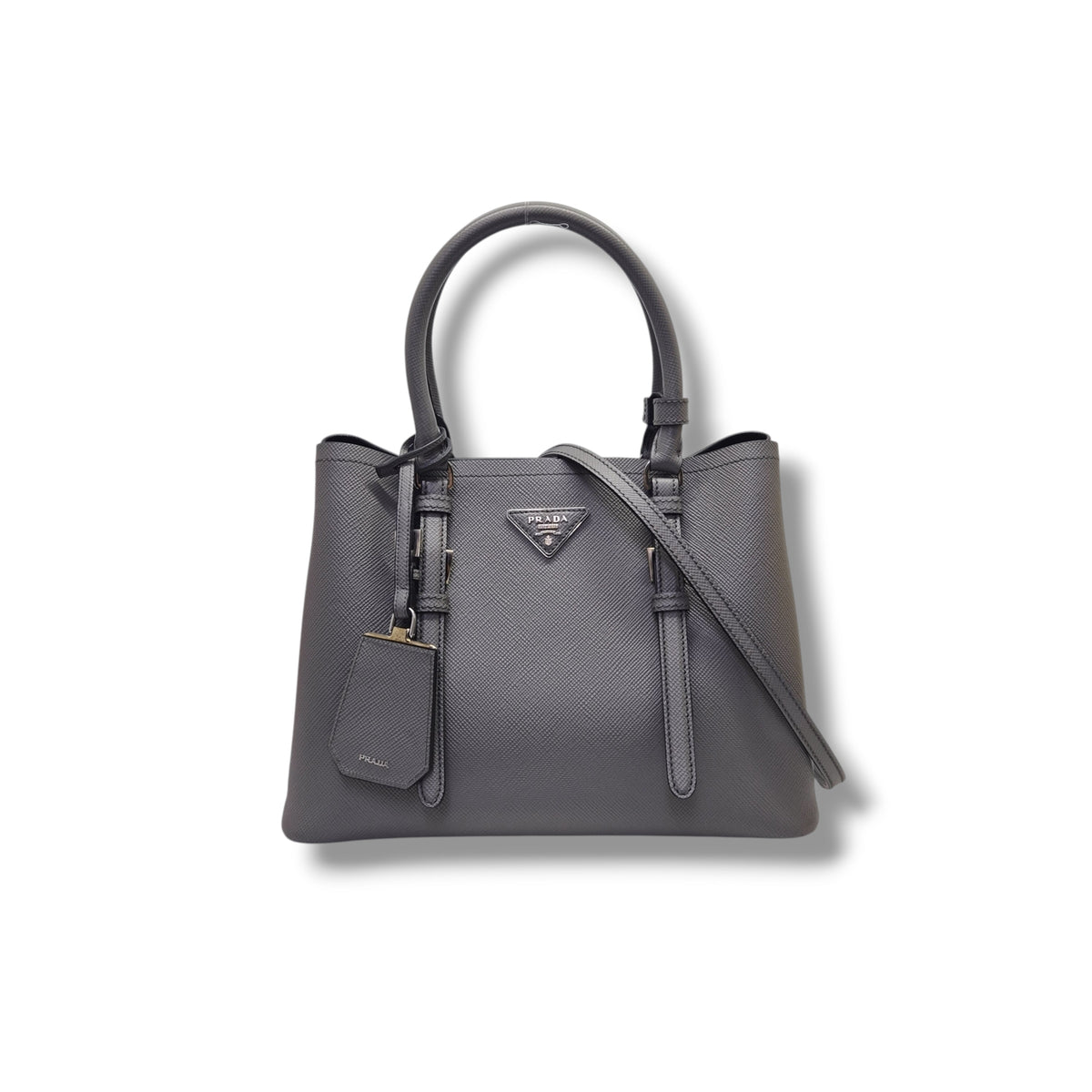 Prada Saffiano Cuir Leather Tote Shw (Grey)