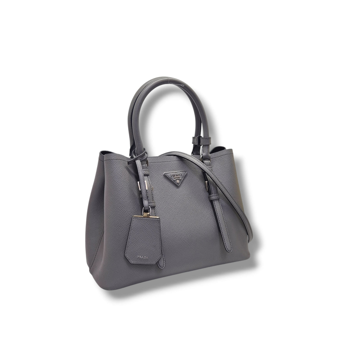 Prada Saffiano Cuir Leather Tote Shw (Grey)