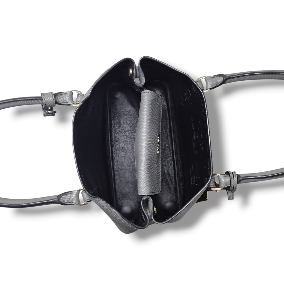 Prada Saffiano Cuir Leather Tote Shw (Grey)