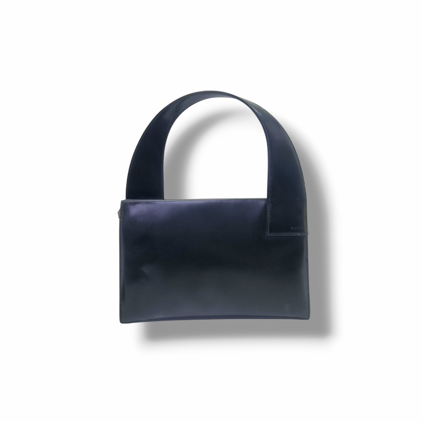 Gucci Vintage Skiny Smooth Calfskin Shoulder Bag (Black)