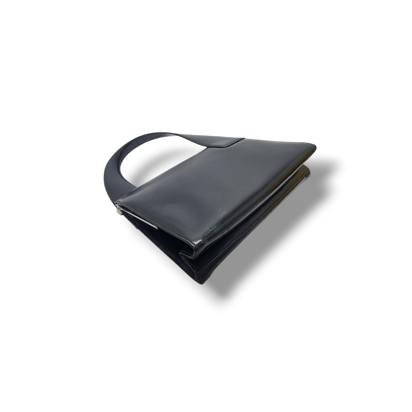 Gucci Vintage Skiny Smooth Calfskin Shoulder Bag (Black)