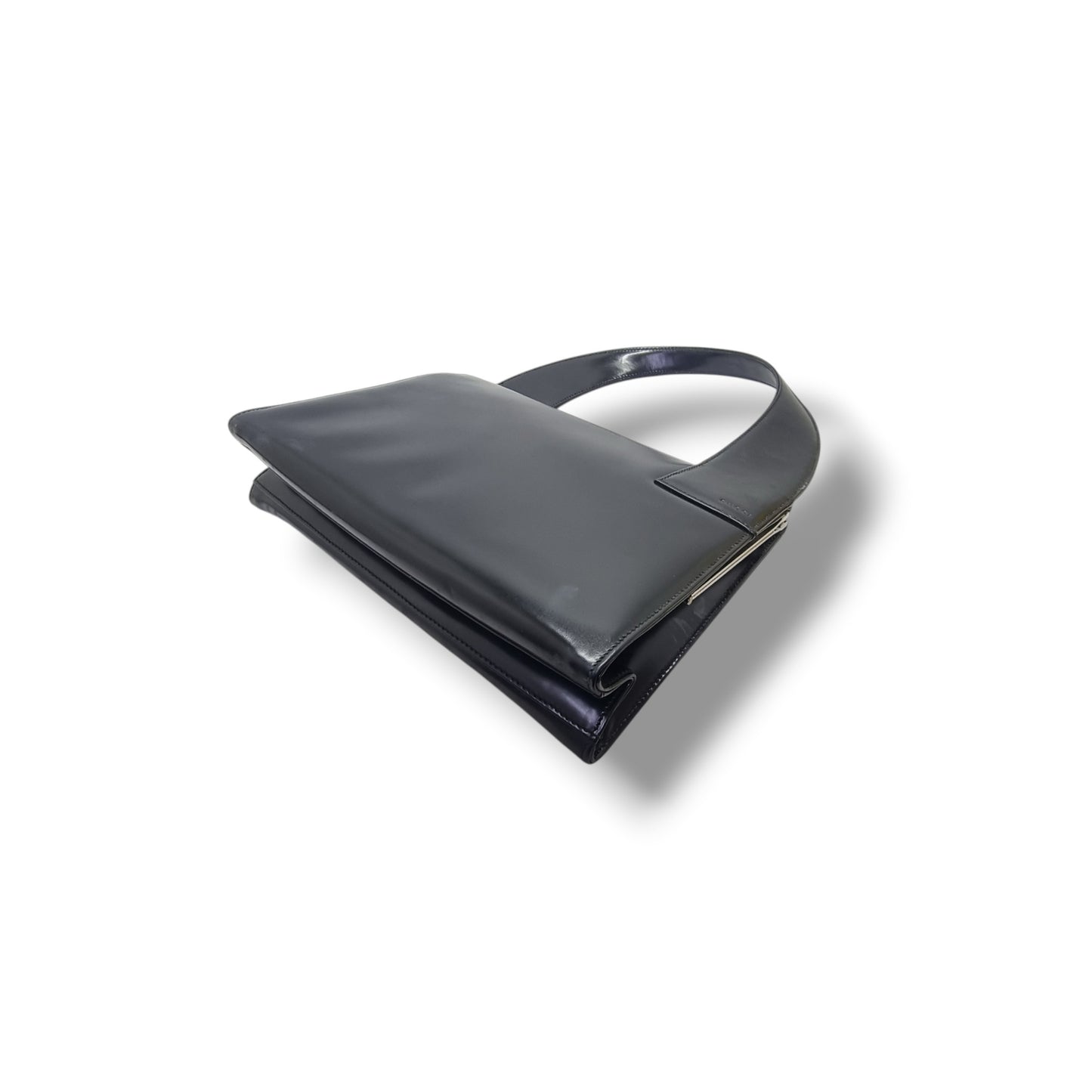 Gucci Vintage Skiny Smooth Calfskin Shoulder Bag (Black)