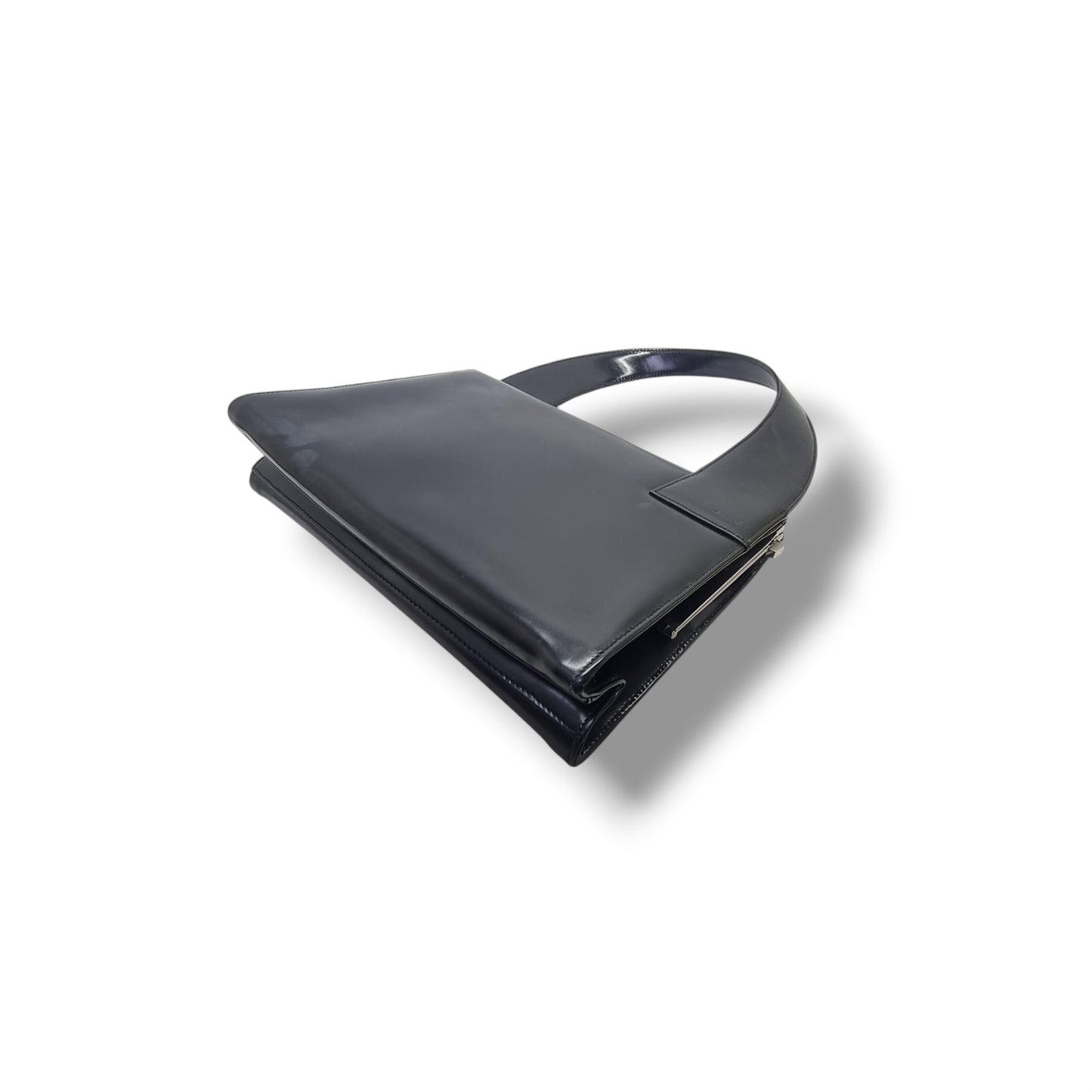 Gucci Vintage Skiny Smooth Calfskin Shoulder Bag (Black)