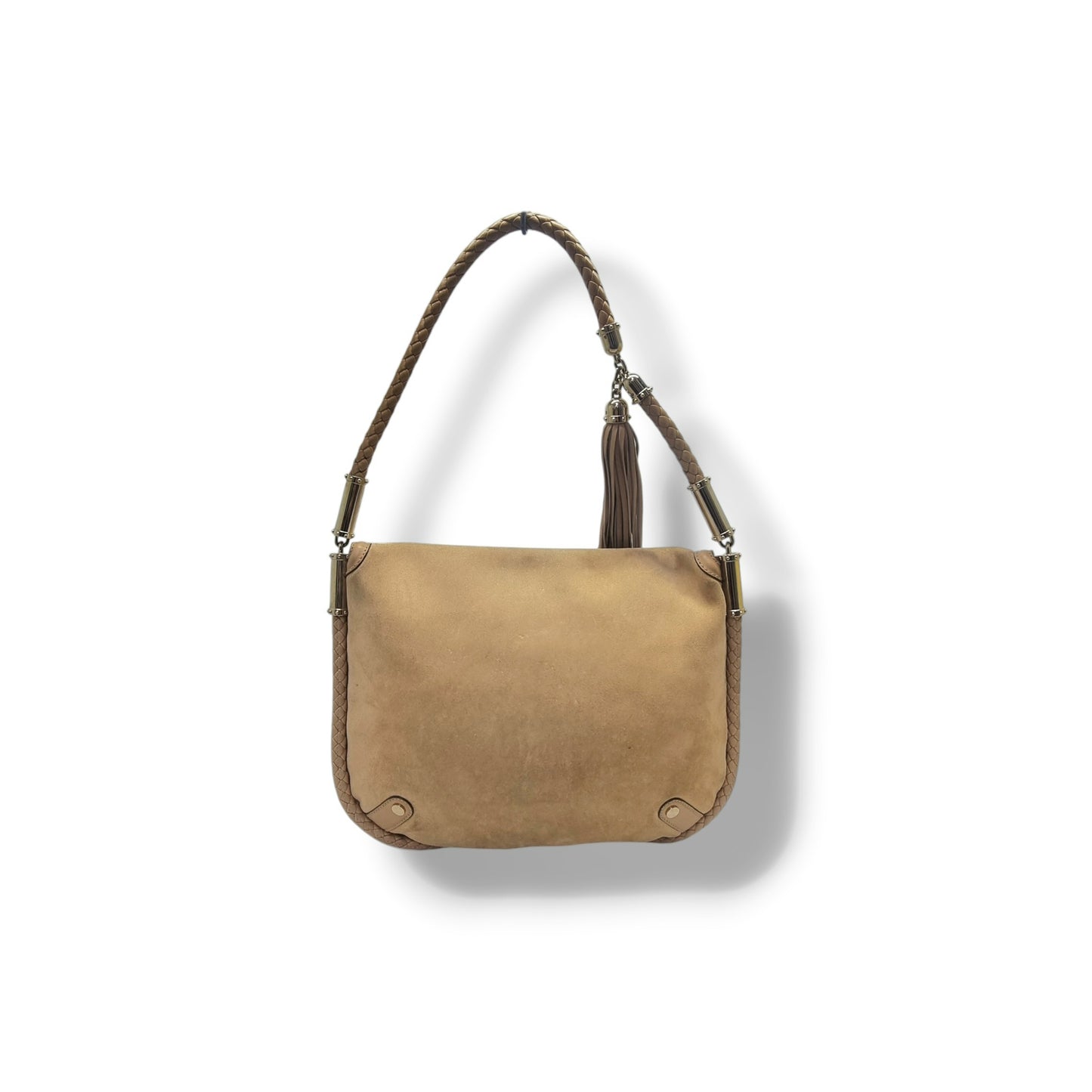 Gucci Britt Tassel Medium Hobo Bag Ghw ( Tan/Brown)