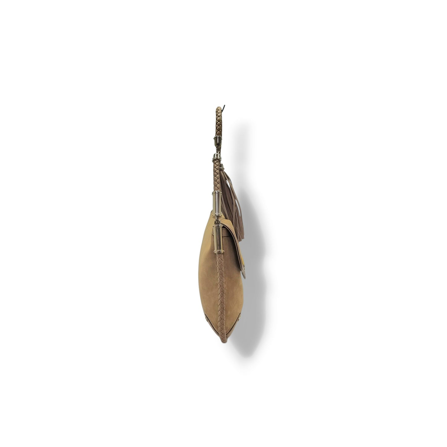 Gucci Britt Tassel Medium Hobo Bag Ghw ( Tan/Brown)