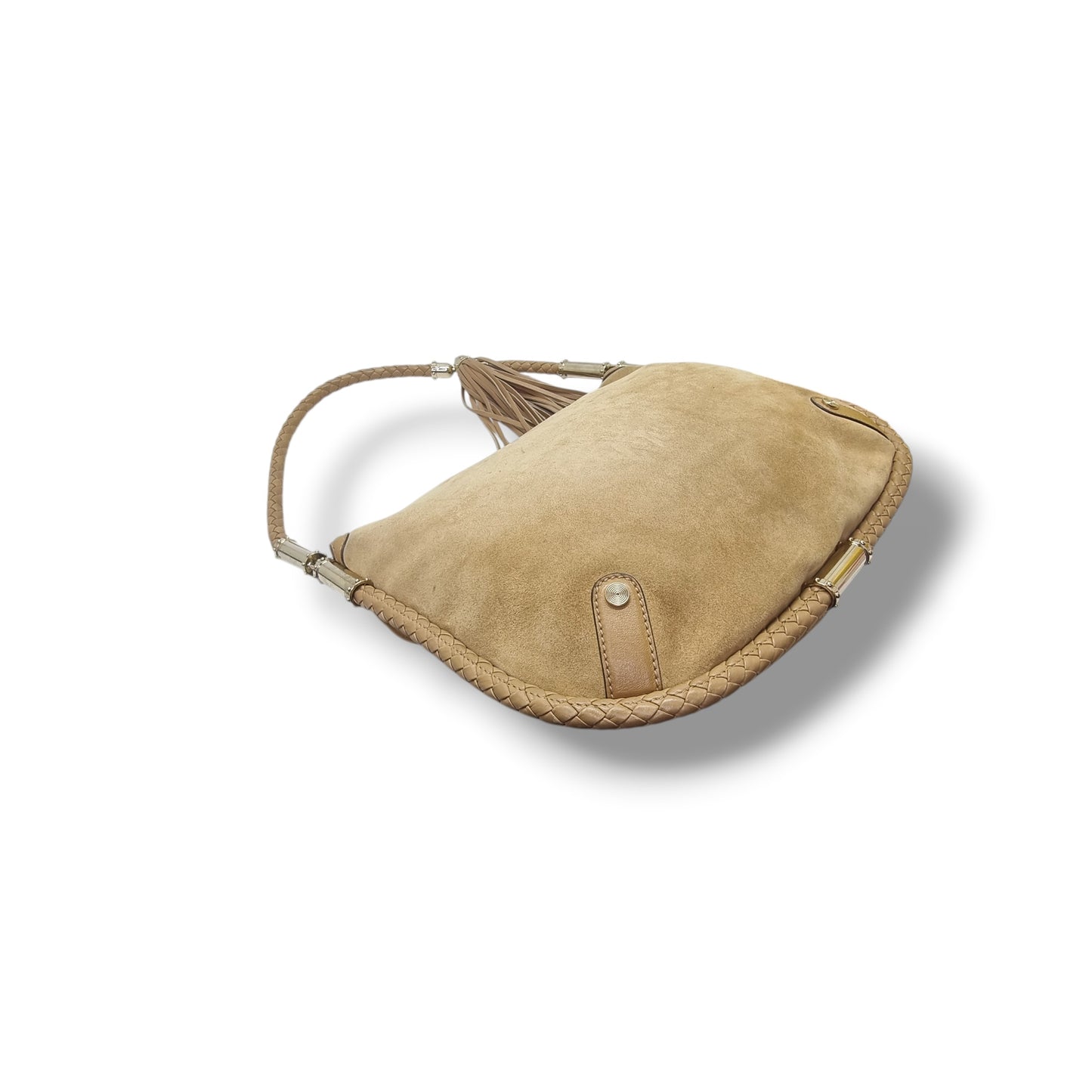 Gucci Britt Tassel Medium Hobo Bag Ghw ( Tan/Brown)